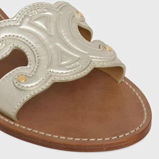 CELINE TRIOMPHE MULE in Metalized Calfskin