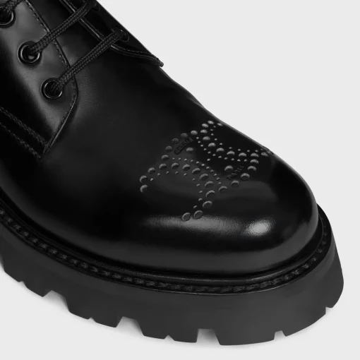CELINE TRIOMPHE RANGERS DERBY WITH PERFORATED TRIOMPHE in POLISHED BULL