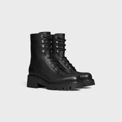 CELINE TRIOMPHE RANGERS MID LACE-UP BOOT in SHINY BULL