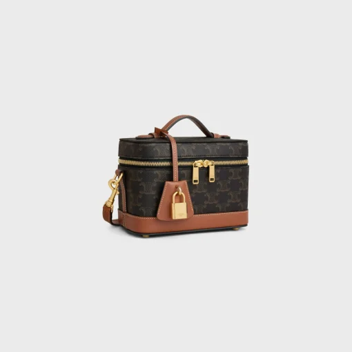 CELINE VANITY in Triomphe Canvas and calfskin