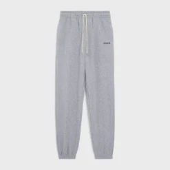 CELINE-EMBROIDERED TRACK PANTS IN COTTON