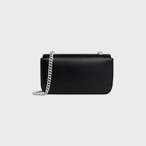 CHAIN SHOULDER BAG CLAUDE in shiny calfskin