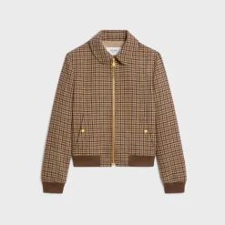 Chelsea blouson jacket in check wool