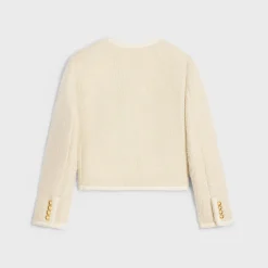 chelsea jacket in cashmere bouclette natté