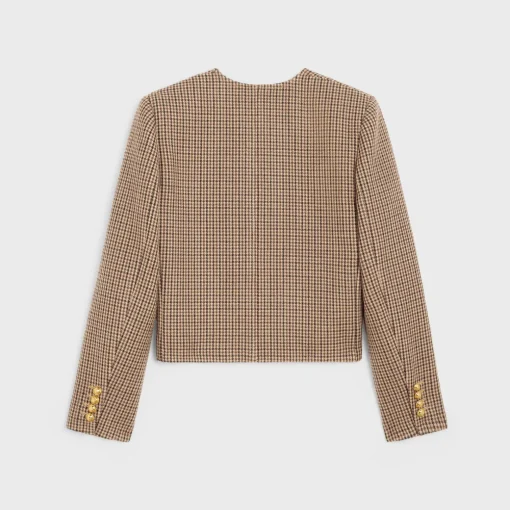 Chelsea jacket in double houndstooth wool