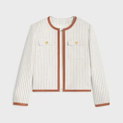 chelsea jacket in striped wool
