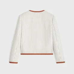 chelsea jacket in striped wool