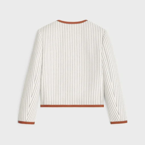 chelsea jacket in striped wool