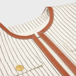 chelsea jacket in striped wool