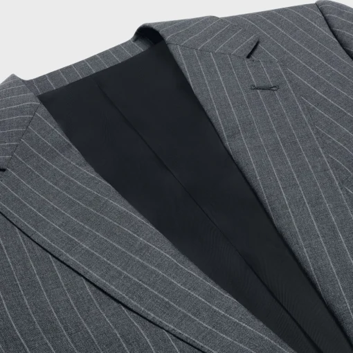 classic jacket in striped wool