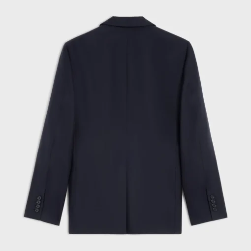 Classic jacket in wool gabardine