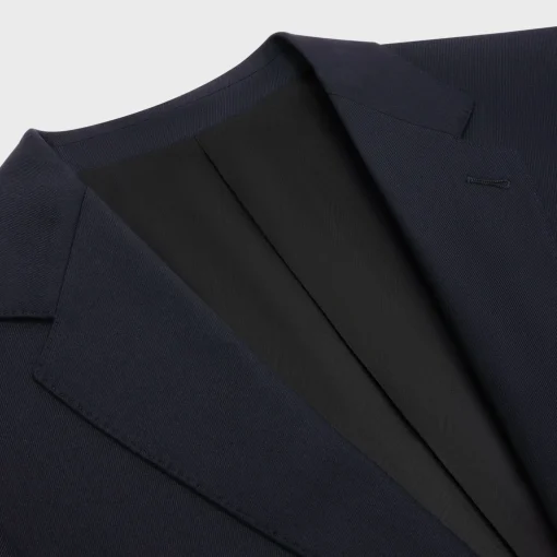 Classic jacket in wool gabardine