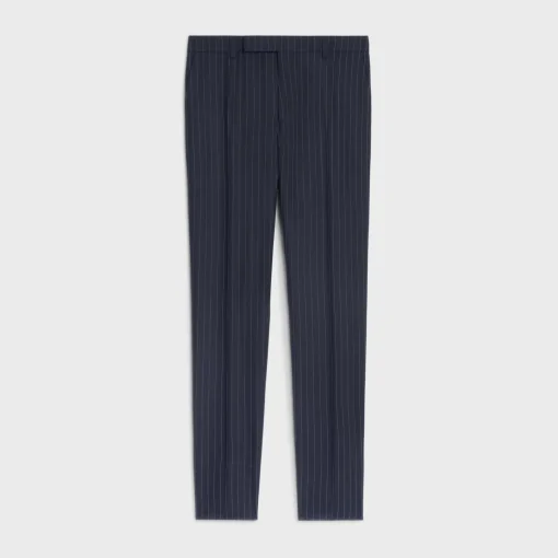 classic pants in striped cashmere wool