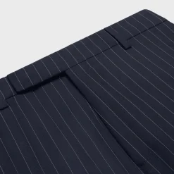 classic pants in striped cashmere wool