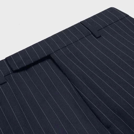 classic pants in striped cashmere wool