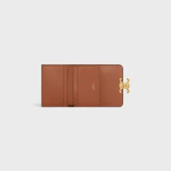 COMPACT WALLET WITH COIN TRIOMPHE in triomphe canvas