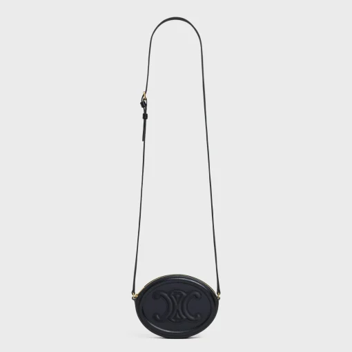 CROSSBODY OVAL PURSE cuir triomphe in Smooth calfskin
