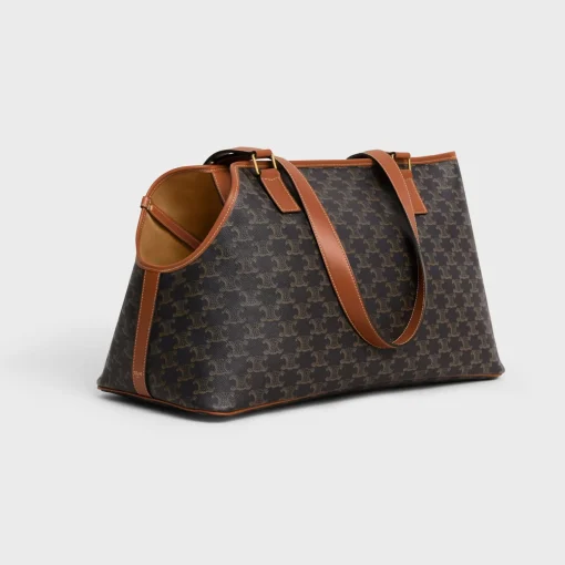 DOG CABAS IN TRIOMPHE CANVAS AND CALFSKIN