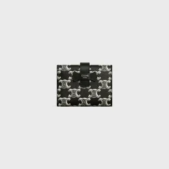 Fine Strap Wallet in Triomphe canvas two-tone and calfskin