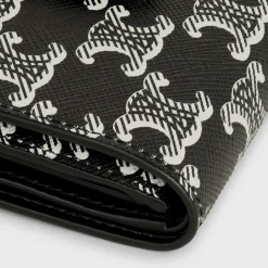 Fine Strap Wallet in Triomphe canvas two-tone and calfskin