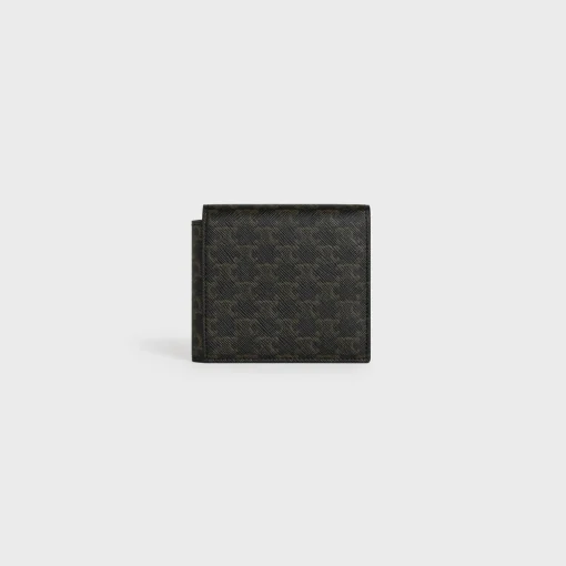 Flap Origami wallet in Triomphe Canvas and Lambskin
