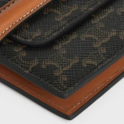Flap Origami wallet in Triomphe Canvas and Lambskin