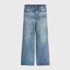 flared surf jeans in summer dazed wash denim