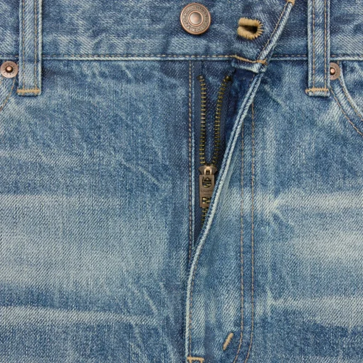 flared surf jeans in summer dazed wash denim