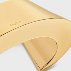 Formes Abstraites Pyramid Cuff in Brass with Gold Finish