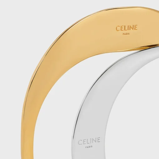 Formes Abstraites Set of 2 Cuffs in Brass with Gold and Rhodium Finish