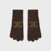 gloves in monogram wool, cashmere and silk