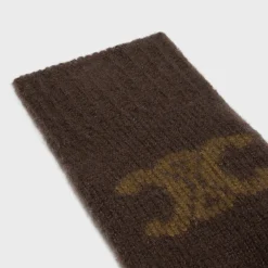 gloves in monogram wool, cashmere and silk