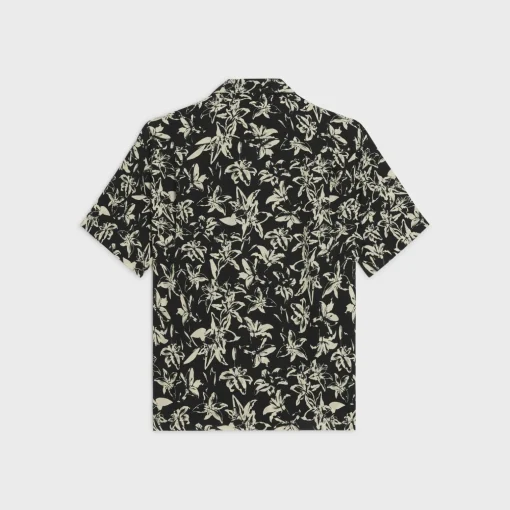 hawaiian shirt in printed viscose