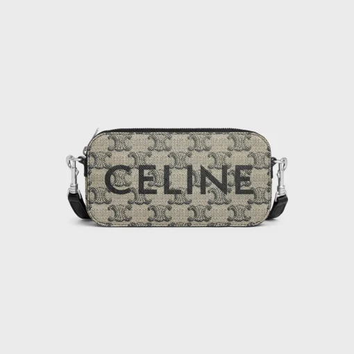 Horizontal pouch in TRIOMPHE CANVAS WITH CELINE PRINT