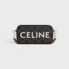 Horizontal pouch in Triomphe canvas with celine print