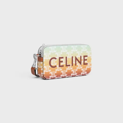 Horizontal pouch in TRIOMPHE CANVAS SUNSET WITH CELINE PRINT