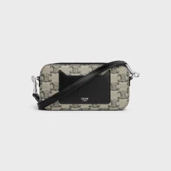 Horizontal pouch in TRIOMPHE CANVAS WITH CELINE PRINT