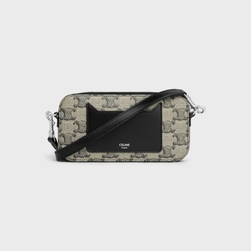 Horizontal pouch in TRIOMPHE CANVAS WITH CELINE PRINT