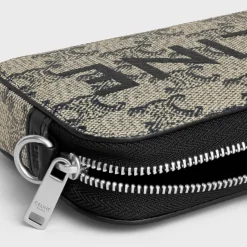 Horizontal pouch in TRIOMPHE CANVAS WITH CELINE PRINT