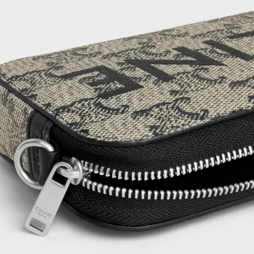 Horizontal pouch in TRIOMPHE CANVAS WITH CELINE PRINT