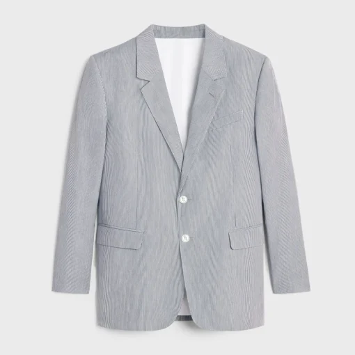 jude jacket in striped cotton