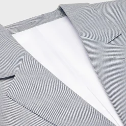 jude jacket in striped cotton