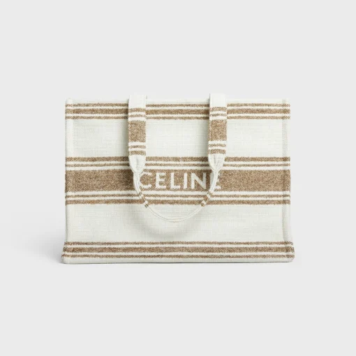 Large Cabas Thais in STRIPED TEXTILE WITH CELINE JACQUARD
