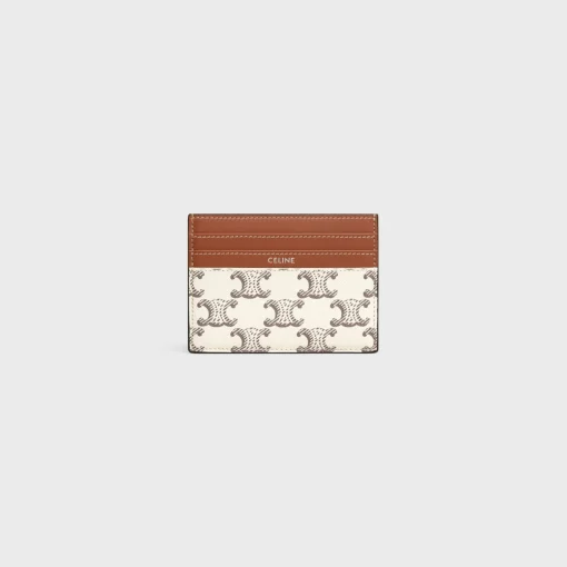 LARGE CARD HOLDER in Triomphe Canvas and calfskin