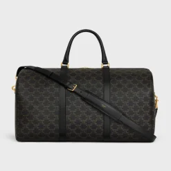 Large Travel Bag in Triomphe Canvas and calfskin