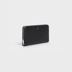 Large zipped wallet in Grained calfskin