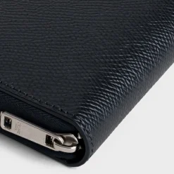 Large zipped wallet in Grained calfskin