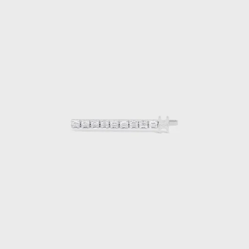 Le Soir Hair Slide in Strass and Brass with Rhodium Finish