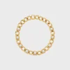 Les Perles Celine Maillon Necklace in Brass with Gold Finish and Resin Pearls
