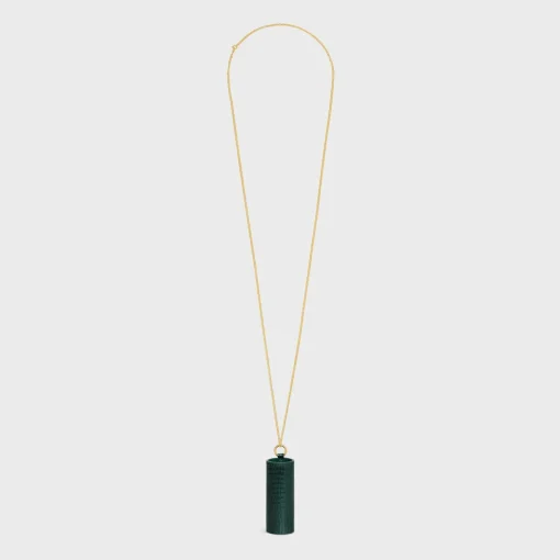 LIPSTICK NECKLACE IN LIZARD